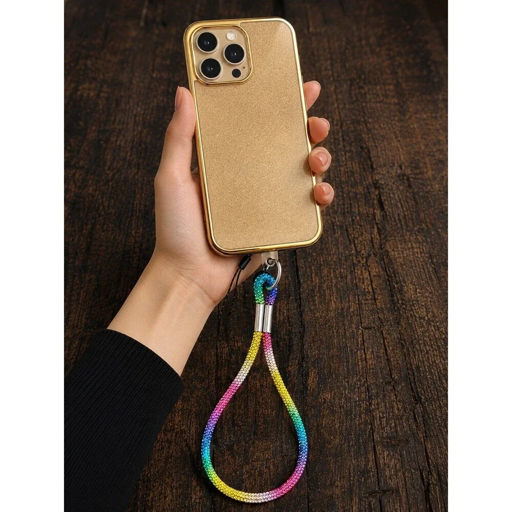 Rainbow Rhinestone Phone Wrist Strap - Picture 2 of 5